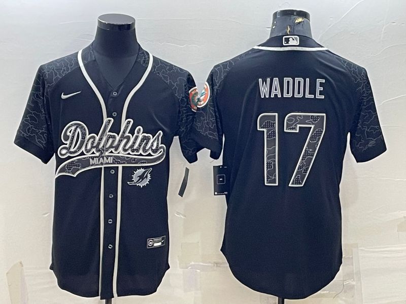 Men Miami Dolphins #17 Waddle Black Reflector 2022 Nike Co branded NFL Jerseys->miami dolphins->NFL Jersey